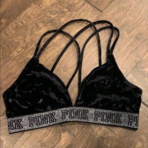 PINK velvet bra